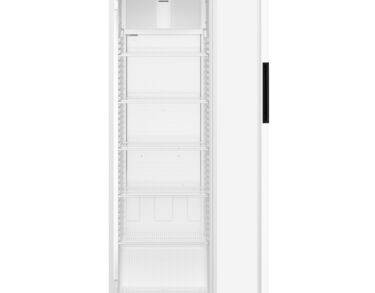 Armoire positive, carrosserie epoxy blanc, porte vitrée, 400L