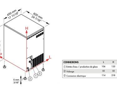 Machine à glace grains 67 kg/24h, réserve 10kg, condenseur air
