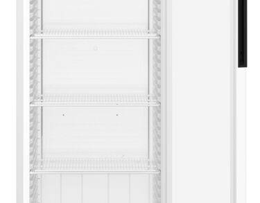 Armoire positive, carrosserie epoxy blanc, porte vitrée, 400L