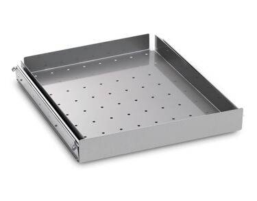 Tiroir inox 40 kg  (fond perforé) 492x625 mm