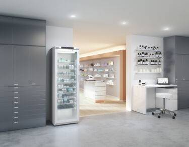 Armoire positive 5°C ± 2°C, 386 litres, porte vitrée