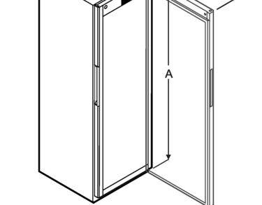 Armoire positive, carrosserie epoxy blanc, porte vitrée, 569L