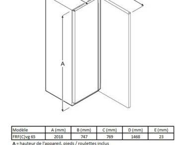Armoire positive GN2/1, cuve PS, carrosserie époxy blanc, 655L