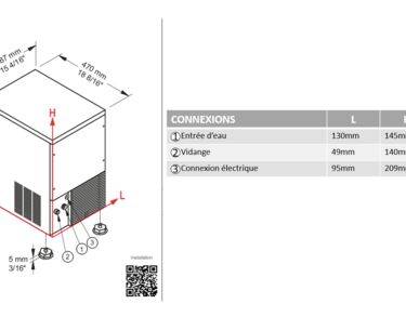 Machine à glaçons pleins 26 kg/24h, réserve 6kg, condenseur eau